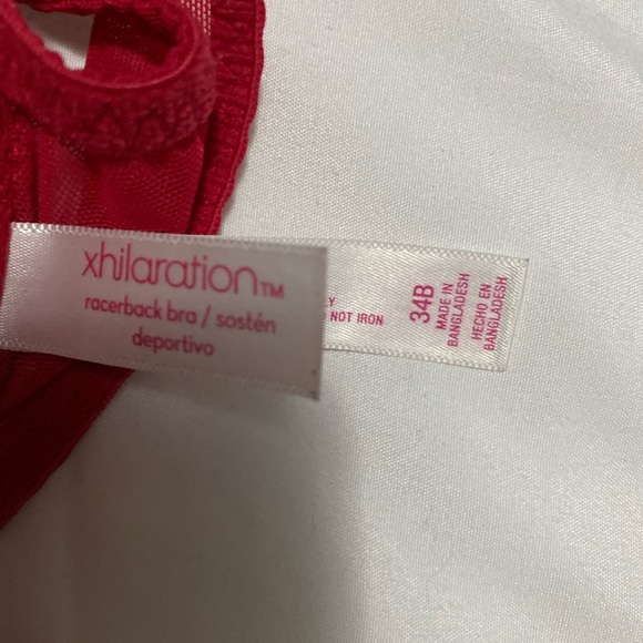 Red Xhilaration Racerback Bra // 34B - Picture 4 of 4